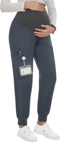 Maternity Jogger Scrubs Pants - Comfortable Over-the-Belly Fit