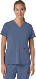 Carhartt Scrubs for Women Force Cross-Flex Modern Fit V-Neck