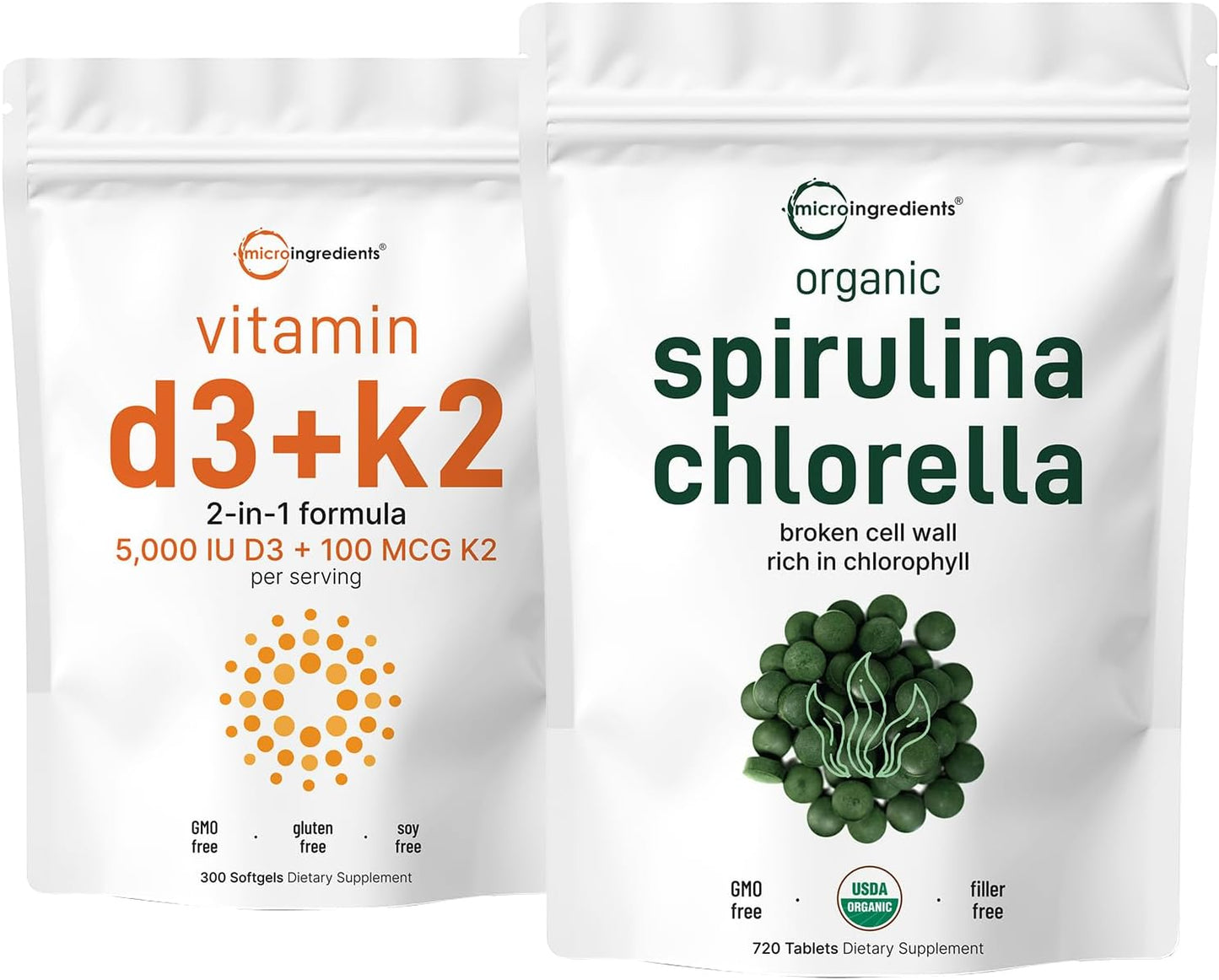 Chlorella Spirulina & Sunshine Vitamins Bundle