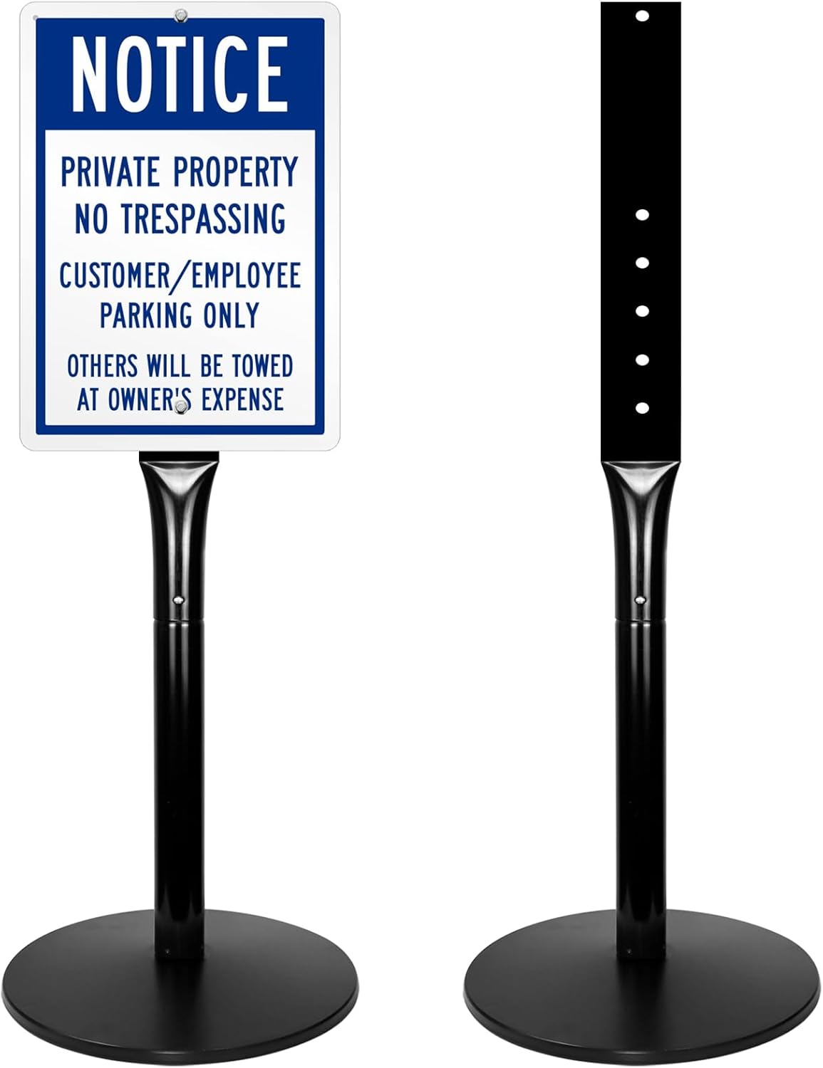 Heavy Duty Cast Iron Parking Sign Post for Movable Signs