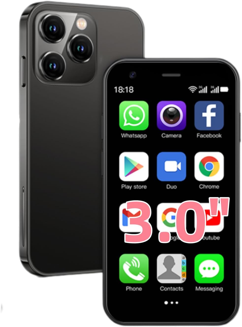 Cute Palm-Sized Mini Phone XS15 - Perfect Kid's Gift!