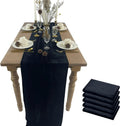 Velvet Table Runner 5 Pack 20 x 120 in Black - Luxurious Reception