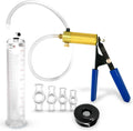 LeLuv Penis Pump Kit Ultima - Clear 9in Cylinder, Brass Handle