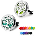 2PCS 30mm Car Aromatherapy Diffuser Locket with 12 Felt Pads - Twin