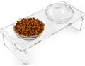 Elevated Dog Bowls for Medium Dogs - Raised 5.5in Acrylic Feeder