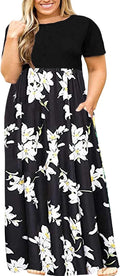 Plus Size Maxi Dress with Pockets - Comfortable Casual Summer Fit is