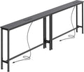 Narrow Console Table with Outlet - Slim 78.8 in Sofa Table