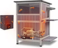 GUTINNEEN Insulated Cat House Outdoor Weatherproof Shelter