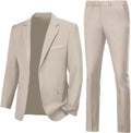 Mens Slim Fit 2 Piece Suit Two Button Notched Lapel Solid (Style SFM1)