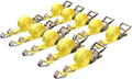 10 Pack 1.5 in x 15 ft Ratchet Strap 4400LB - Heavy Duty Tie-Down