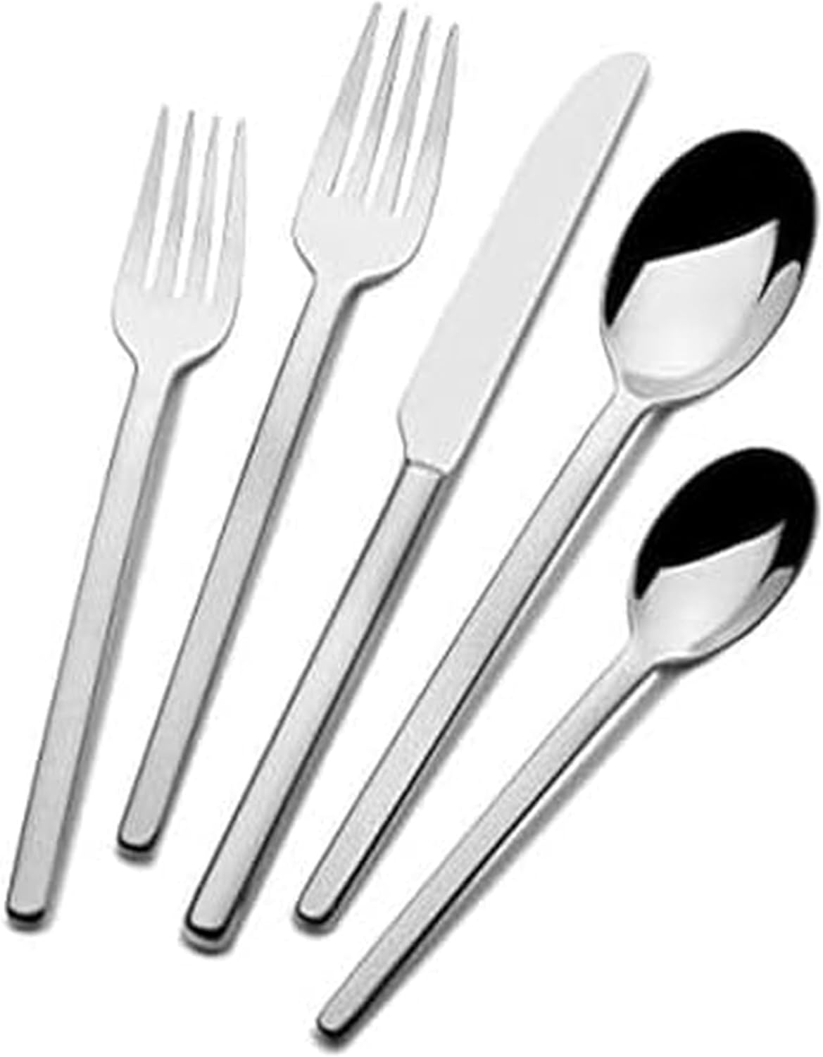 Mikasa Zena Flatware Service for 8, 45 Piece Stainless Steel Set