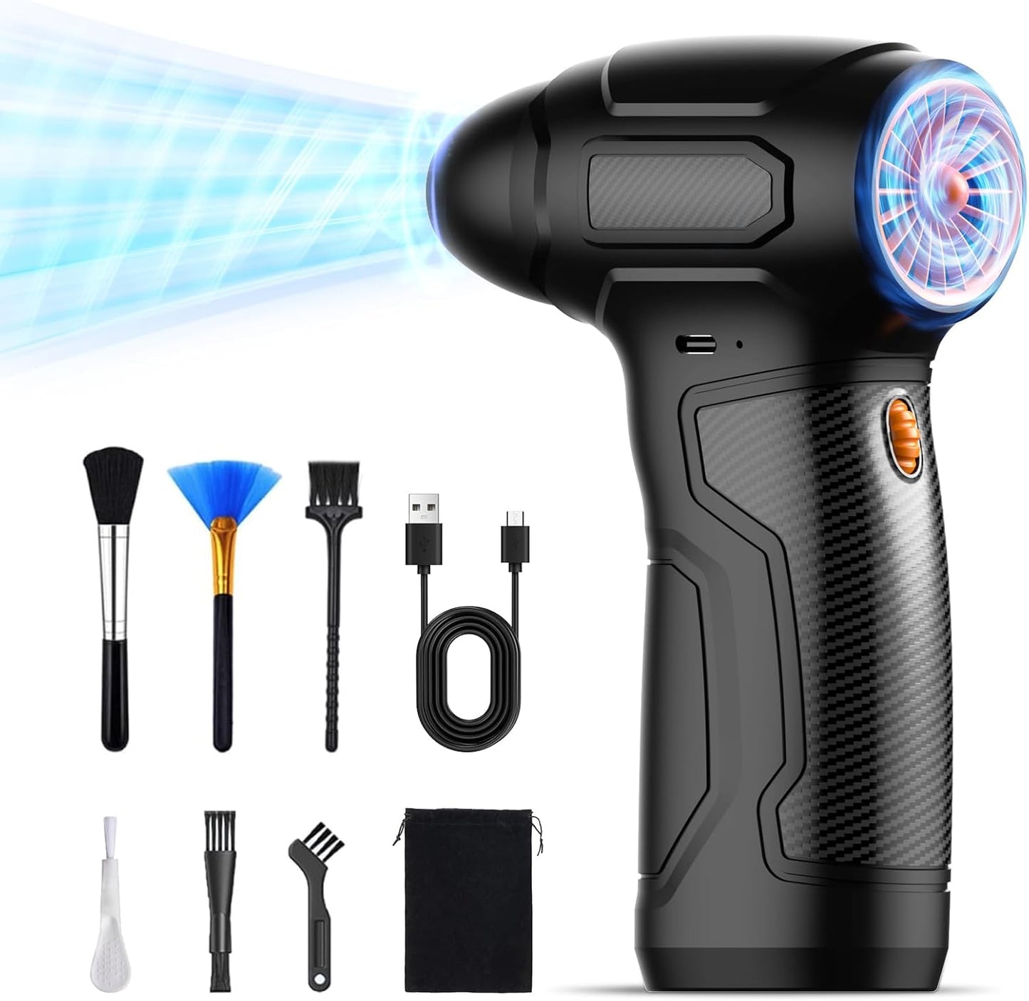 200,000RPM Electric Air Duster - Dust-Free Power!