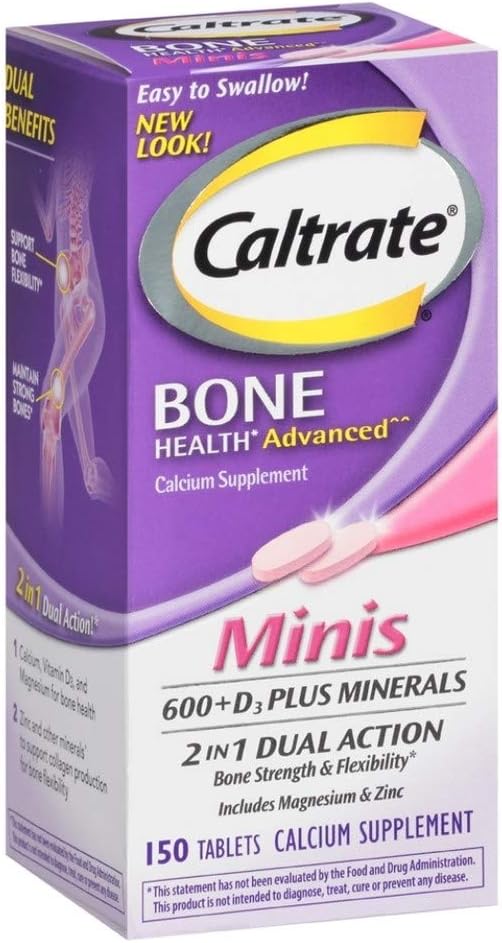 Caltrate 600+D3 Plus Minerals Mini Calcium & Vitamin D3 Supplement
