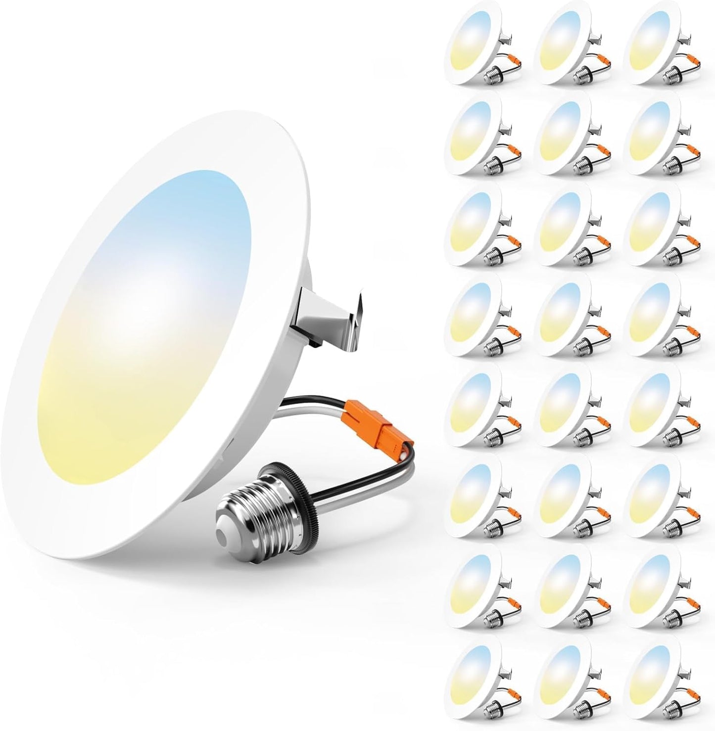 Selectable 5CCT Dimmable 4 Inch LED Recessed Lighting Pack