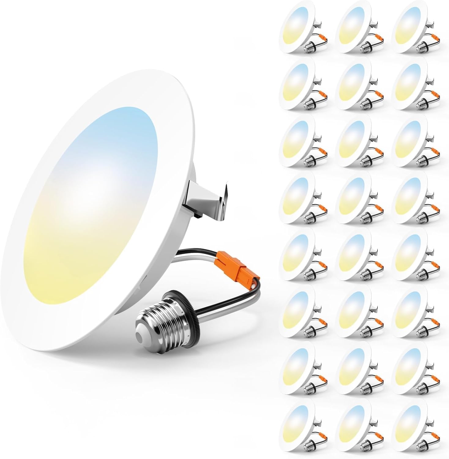 Selectable 5CCT Dimmable 4 Inch LED Recessed Lighting Pack
