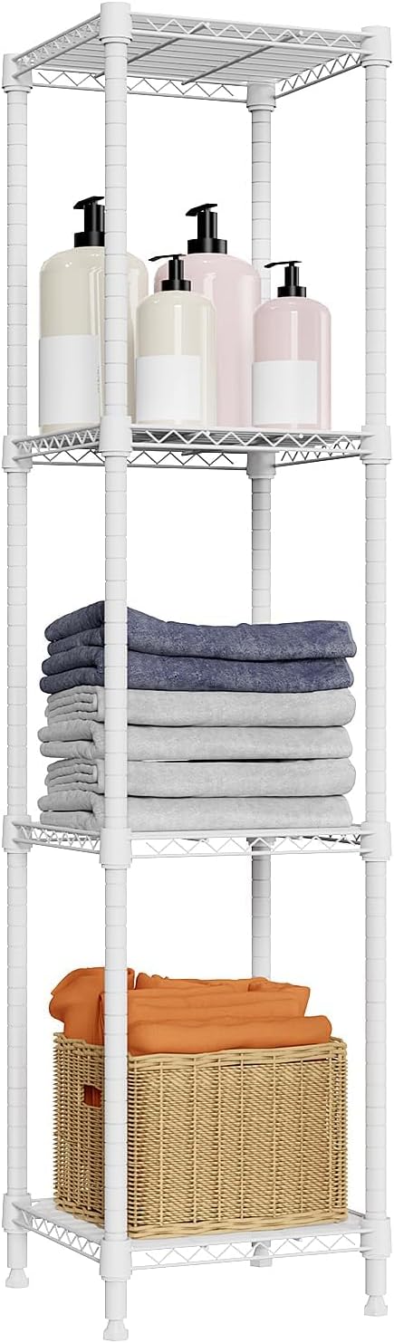 480 lbs Storage Shelves 4 Tier Wire Shelving Unit for Storage