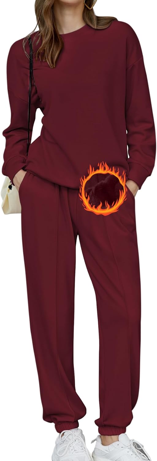 Fleece Sweatsuit 2 Piece Outfit for Winter Warmth and Style