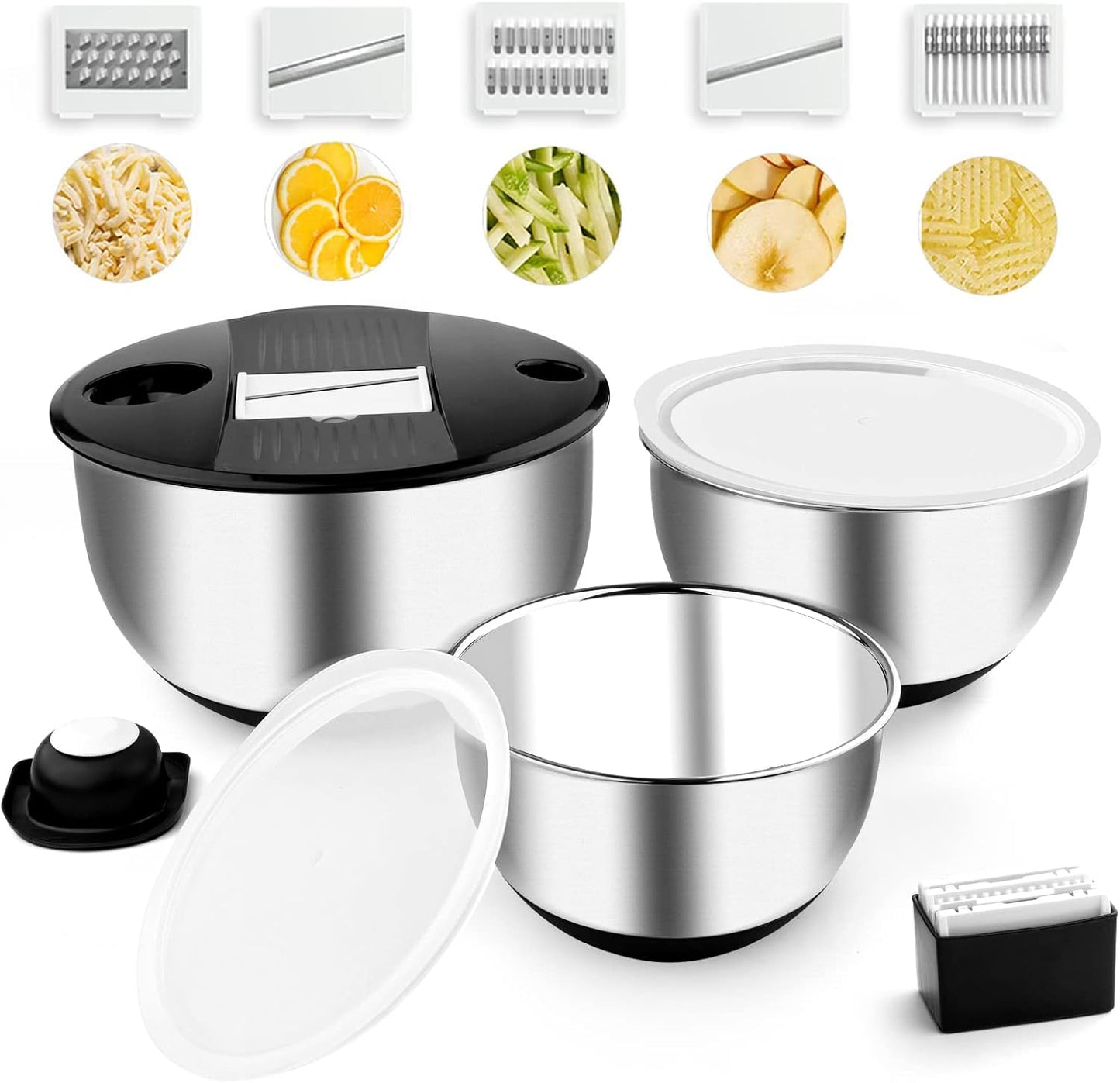 Mixing Bowls with Lids Set for Cooking and Baking Needs