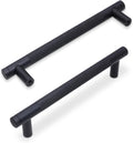 5in Matte Black Kitchen Cabinet Handles 10 Pack - Knurled Pulls