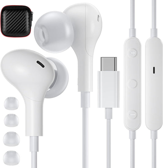 APETOO USB C Earbuds: Magnetic, Noise Isolation, Mic & Volume Control