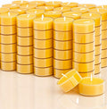 Beeswax Tealight Candles 96 Pack - Natural 4-Hour Burn Time
