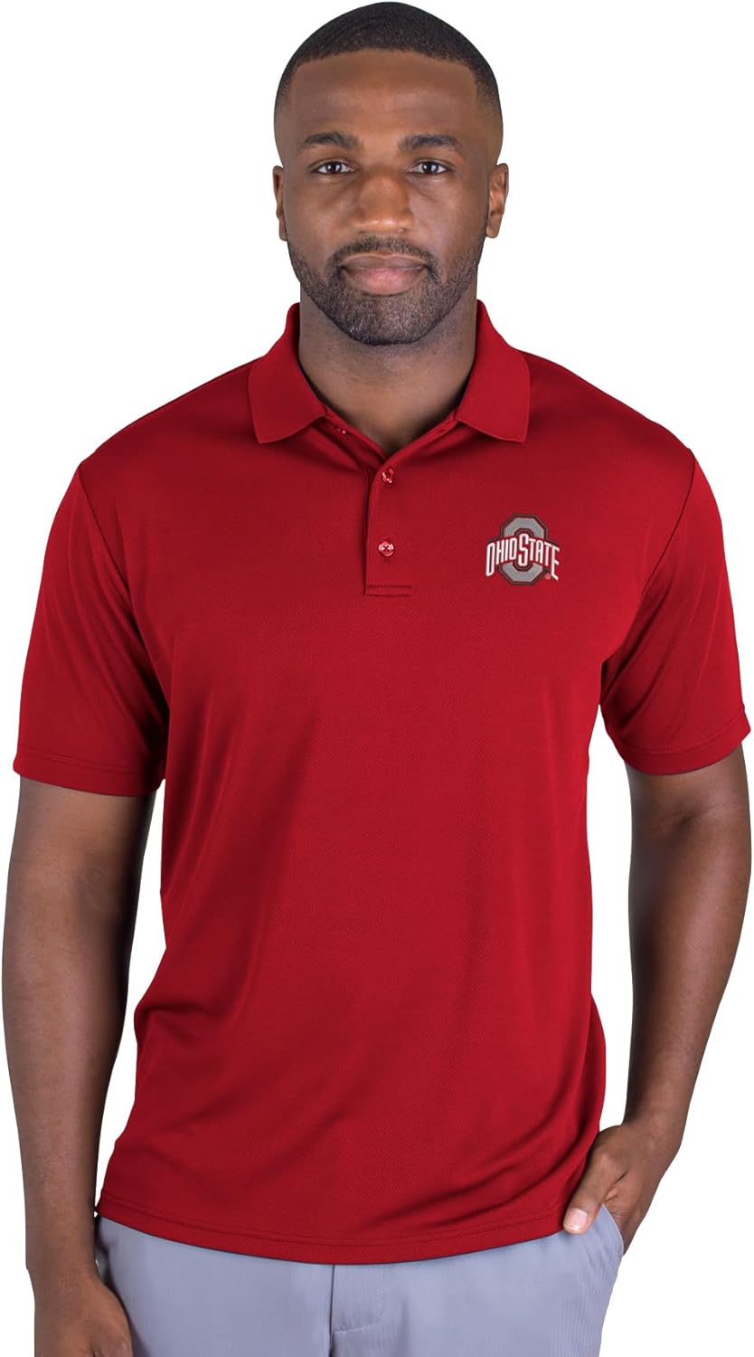 Men's Collegiate Polyester Mesh Team Icon Polo for Fans