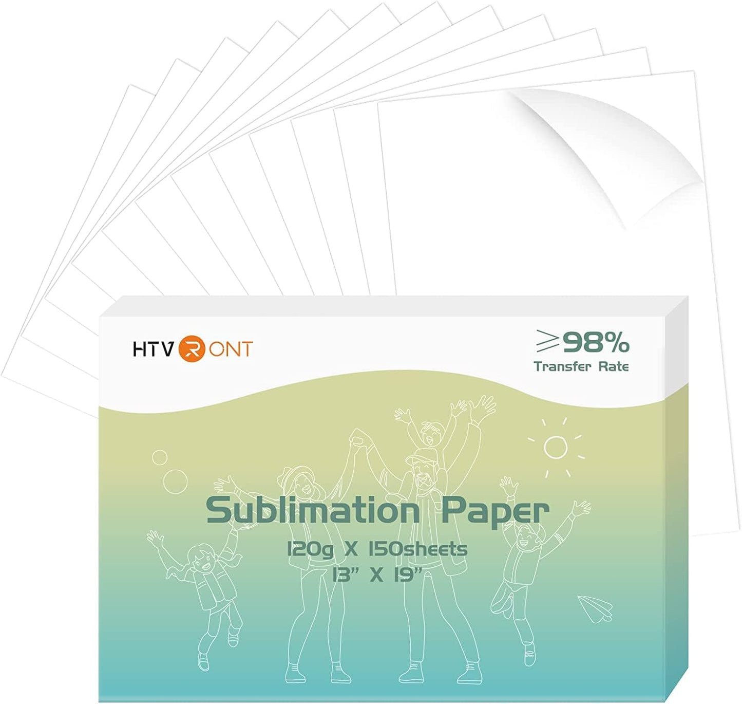 HTVRONT Sublimation Paper 13x19 inches for Vibrant Transfers