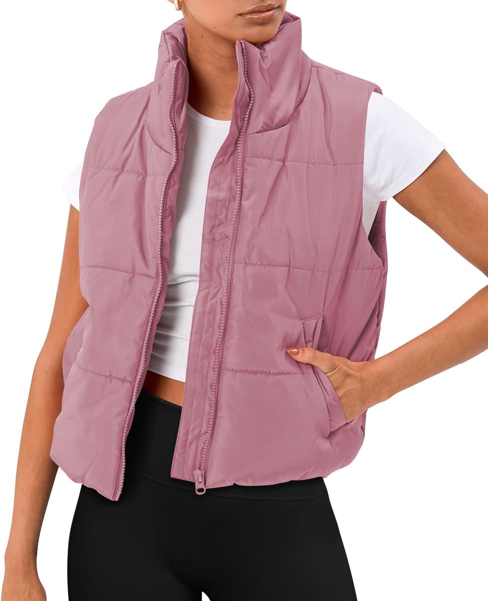 AUTOMET Puffer Vest for Women: Stylish Sleeveless Winter Wear