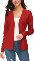 Urban CoCo Long Sleeve Open Front Knit Cardigan - Lightweight Layer in
