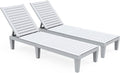 Chaise Outdoor Lounge Chairs Set of 2 - Adjustable 5-Position Patio