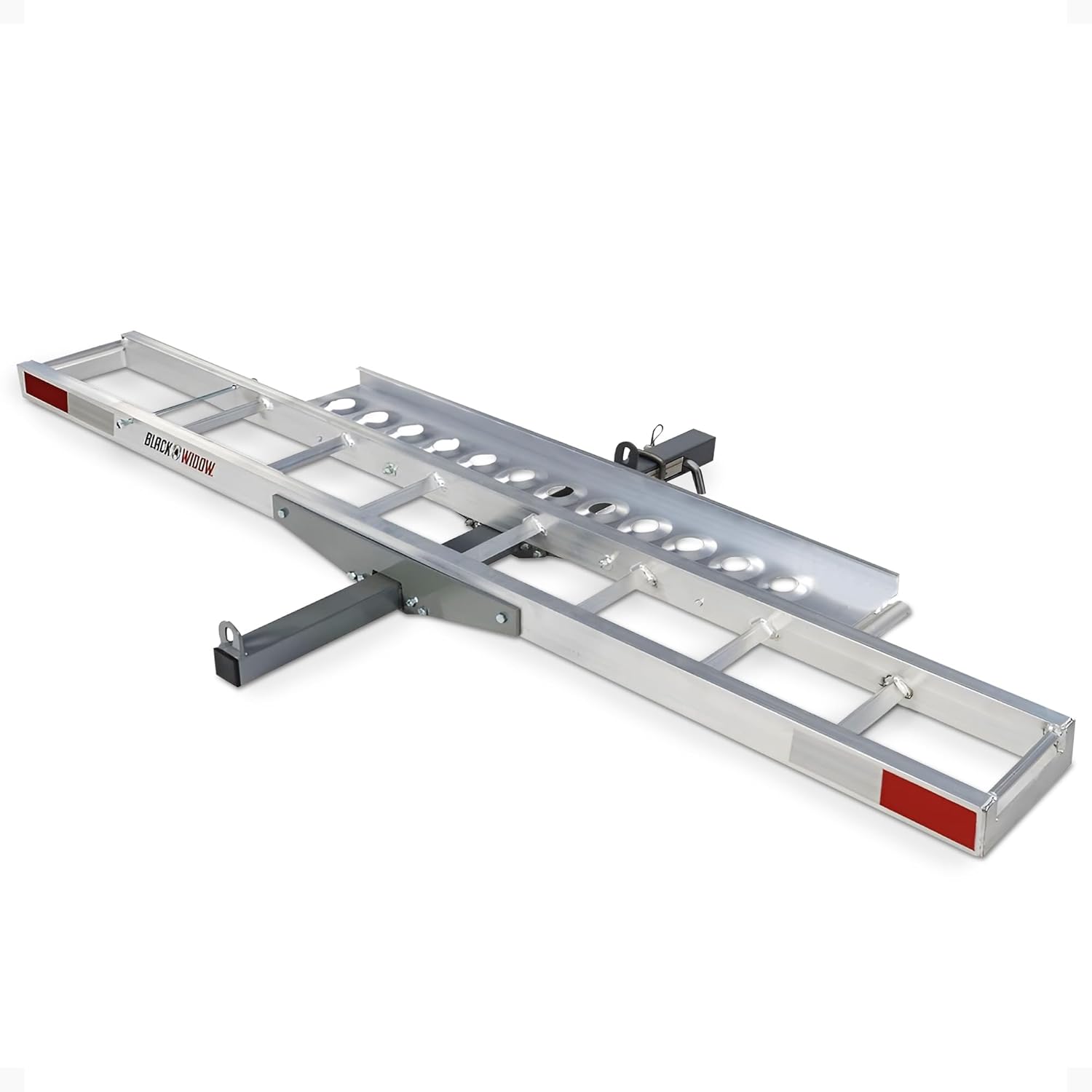Black Widow Motorcycle Hitch Carrier - Heavy-Duty Aluminum Hauler