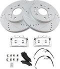TRQ Brake Pad & Rotor Kit Premium G-Coated Front - Complete Front Kit