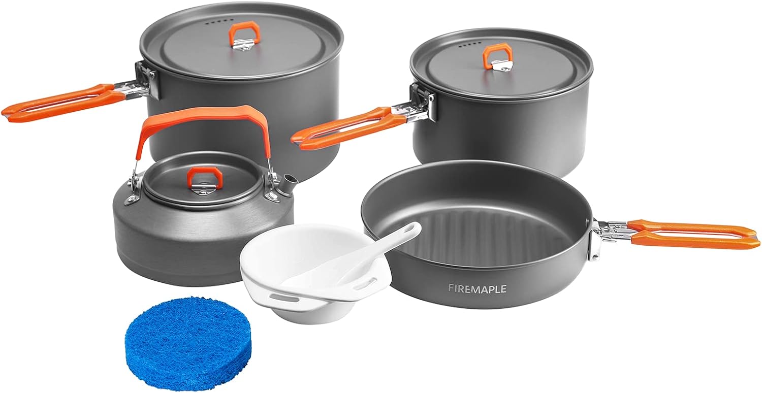 Fire-Maple 4 Piece Camping Cookware Set - Ultimate Outdoor Cooking Kit!