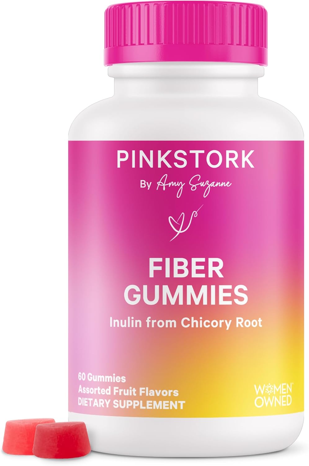 Pink Stork Prenatal Fiber Gummies for Digestive Health Support