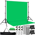 Green Screen Backdrop Kit 10x8.5ft Photo Background Stand - Adjustable