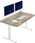 43 in One-Piece Reclaimed Wood Standing Desk - Electric Memory Lift