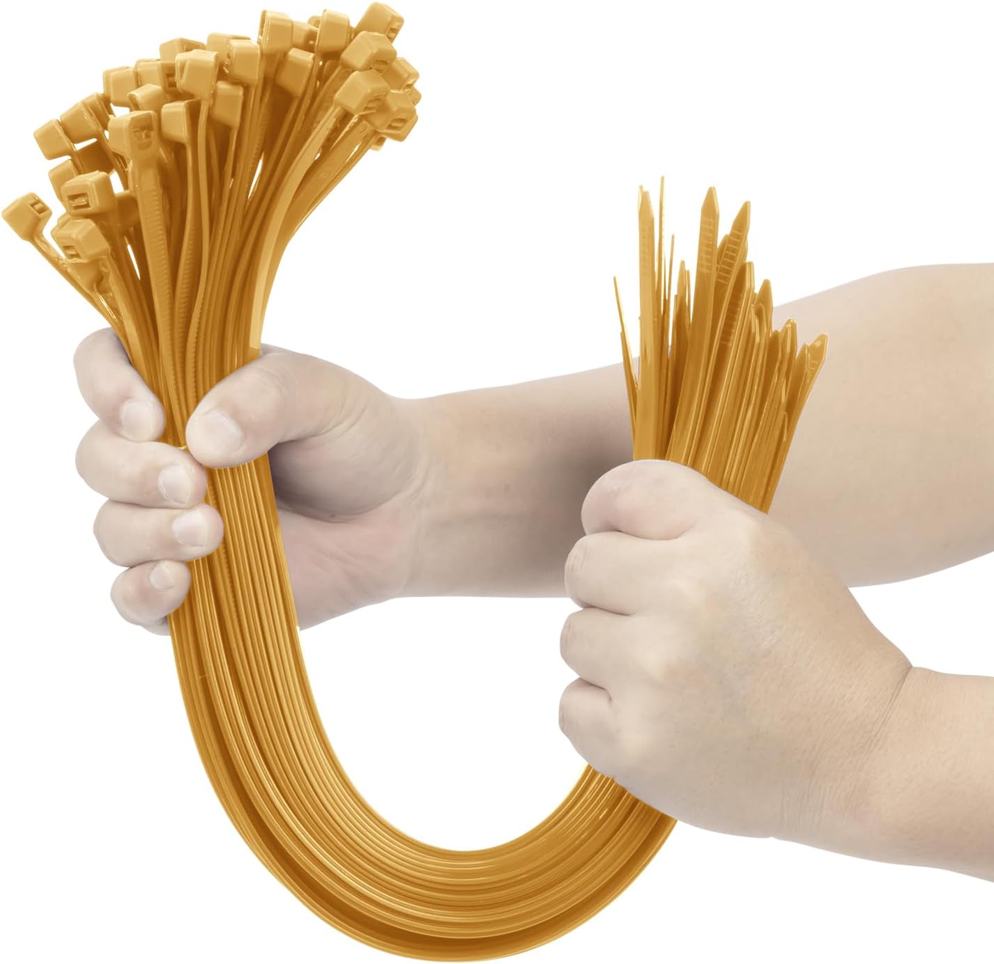 XINGO Gold 16 Heavy Duty Zip Ties - 100 Pack