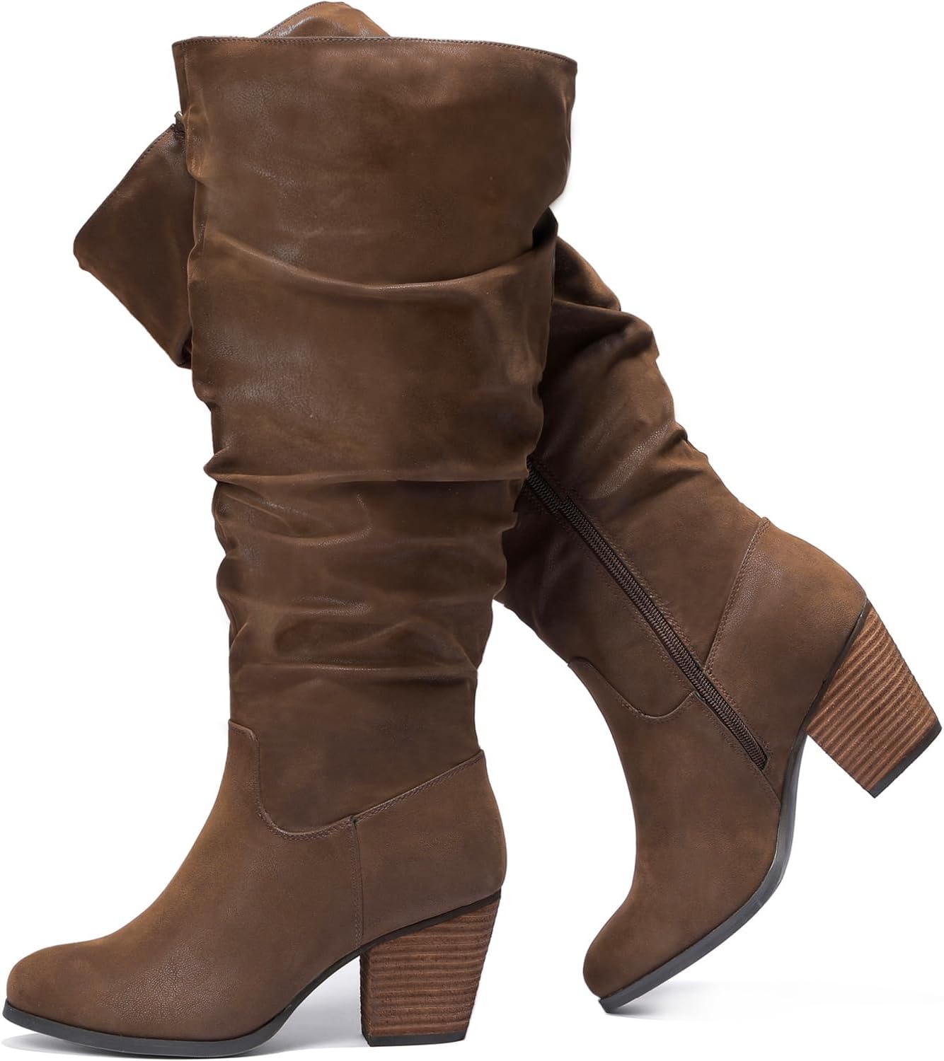 Luoika Women's Extra Wide Calf Slouchy Knee High Boots Review