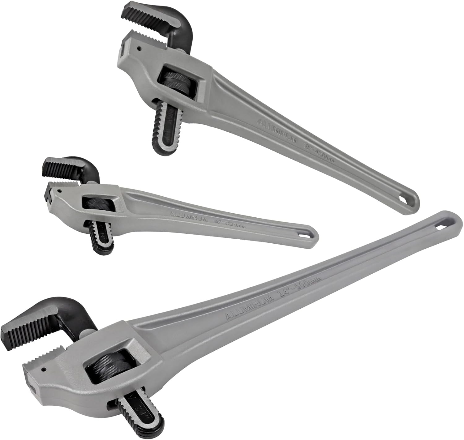 Aluminum Offset Pipe Wrench Set for Heavy Duty Plumbing Tasks