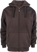 Heavyweight Sherpa Hoodies for Men - Warm Fleece Lined Zip Hoodie