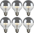 OMED G80 Anti Glare Half Silver Chrome Dimmable LED Bulbs 6 Pack