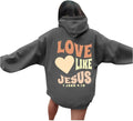Jesus Loves You Hoodie Christian Faith Sweatshirt - Soft Oversized