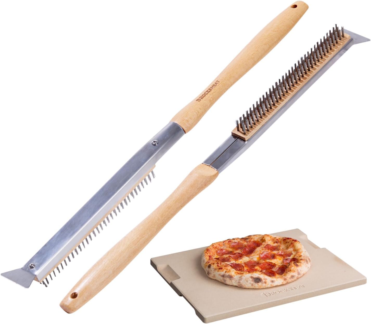 15x12 Inch Pizza Stone Set for Perfect Pizzeria Quality Pizzas