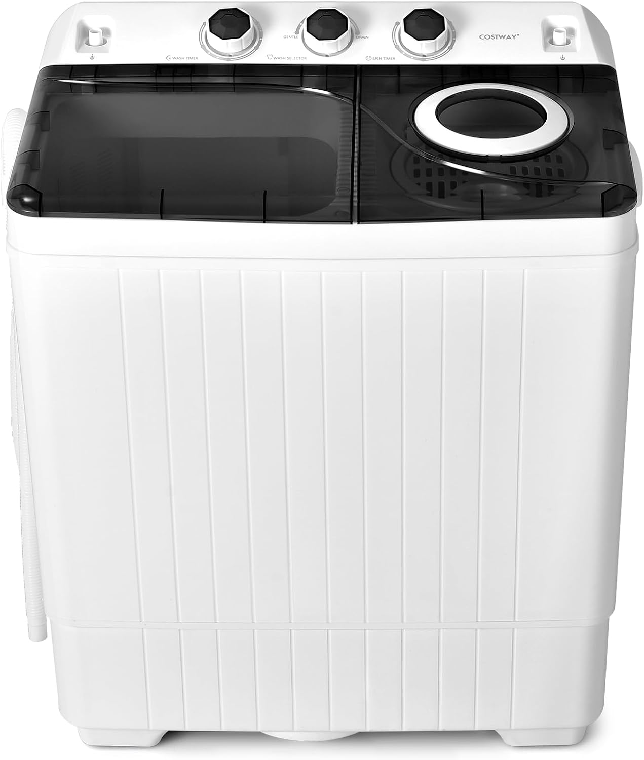 COSTWAY Portable Washing Machine: 2-in-1 Twin Tub 26lbs Capacity