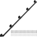 13FT Industrial Stair Railing Wall Mount Handrail - Heavy Duty Safety