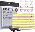 FCOB COB LED Strip 528LED/m 32.8FT Warm White 3000K - Uniform High