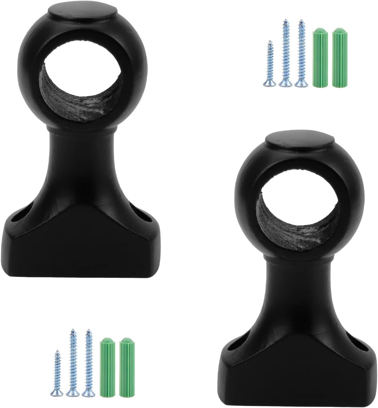 Risbay Curtain Rod Holders - Secure Wall Mount