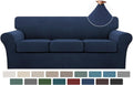 Turquoize 4 Piece Sofa Covers for 3 Cushion Couch - Navy