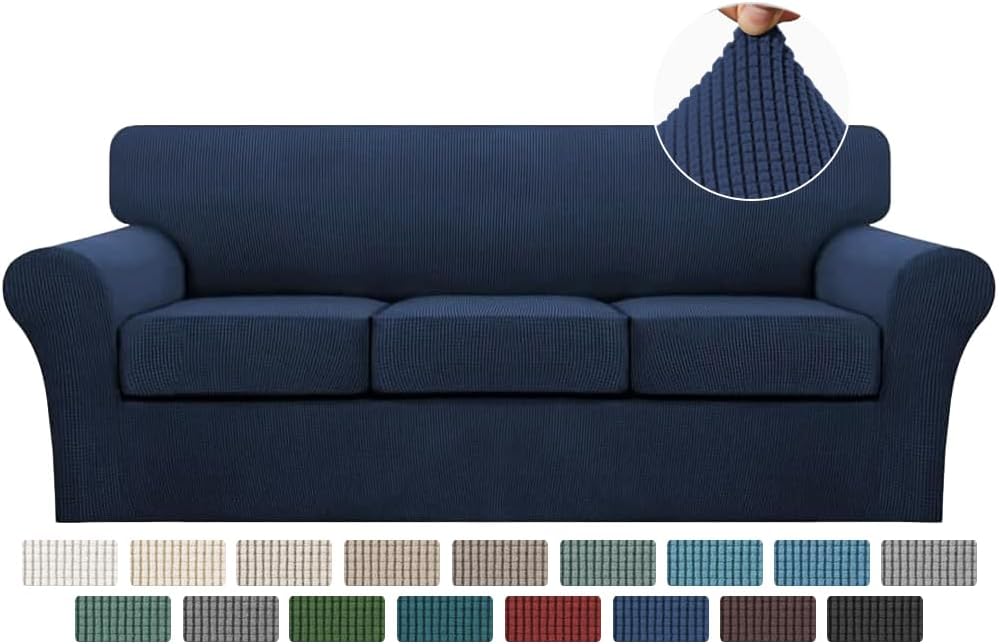 Turquoize 4 Piece Sofa Covers for 3 Cushion Couch Slipcover