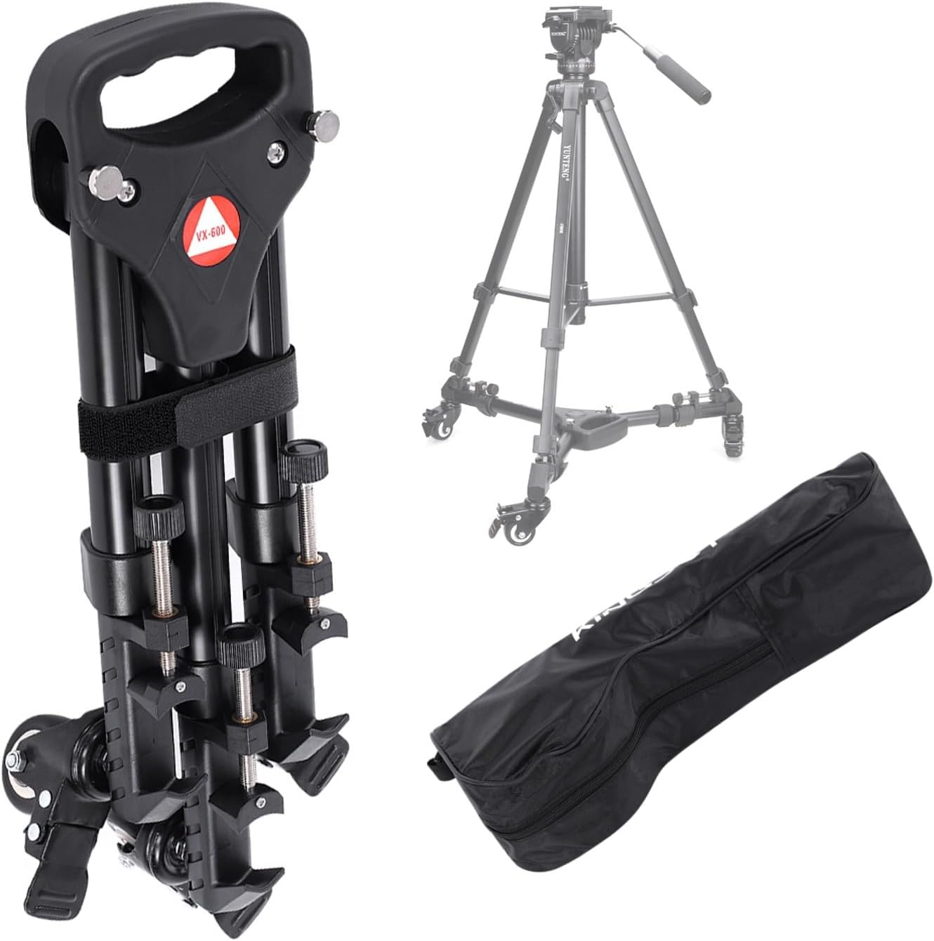 VX-600 Foldable Tripod Dolly for Smooth Camera Movement